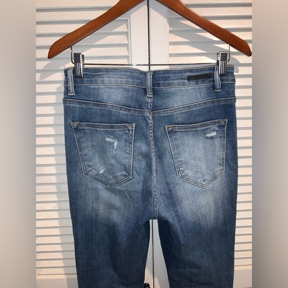 Risen high rise flare raw hem distressed jeans Women’s size 9 - Picture 7 of 11